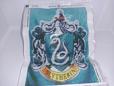 #ad 5D DIY Diamond Painting Slytherin Harry Potter School Badge Kit Wall Decor Gift $12.99