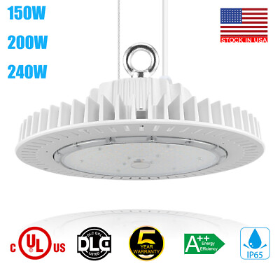#ad UFO LED High Bay Light 150W 200W 240W Dimmable Warehouse Factory Lighting ULamp;DLC $101.26