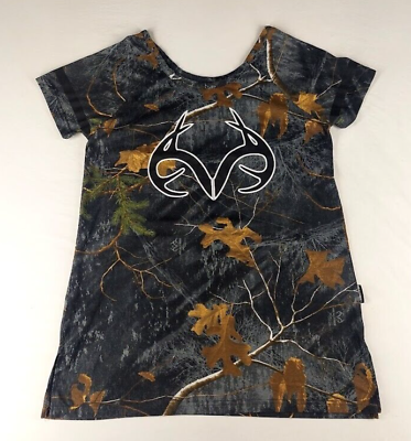#ad Realtree Camo Antlers Shirt Women#x27;s Size 2X runs extremely small $9.89