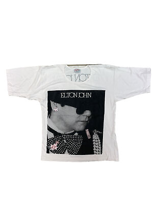 #ad Vintage 80’s Elton John World Tour Shirt Mens Size Large $44.00