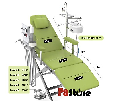 #ad Portable Dental Chair Mobile Folding Chair With LED Light Instrument Tray USA $767.00
