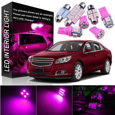 #ad 7PCS Pink SMD LED lights interior package kit for Chevrolet Malibu 2013 $10.17