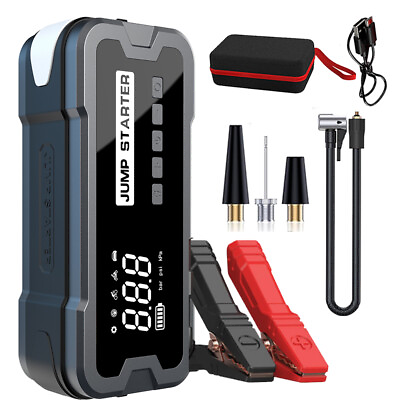 #ad Jump Starter With Air Compressor4000A Battery Charger Emergency Power Bank $30.99