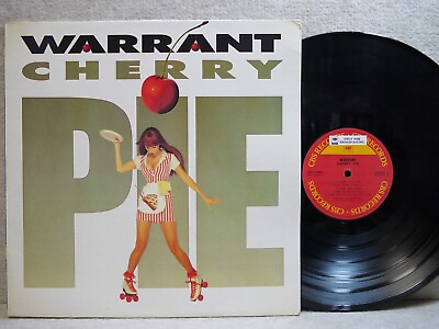 #ad Warrant Cherry 1990 LP Picture amp; Lyric W Insert EX NM Promo $74.99