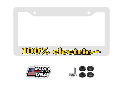 #ad 100% electric reflective yellow emission free License Plate Frame tag holder $8.50