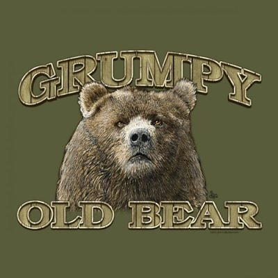 #ad T shirt Grumpy Old Bear S M Unisex NWT NEW Humor Over the Hill $22.22