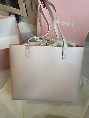 #ad Mansur Gavriel Tote Bag Insert Pouch Light amp; Baby Pink EUC Spring Bag $299.00