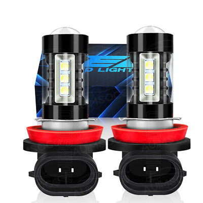 #ad AUIMSOCO H11 2Pcs LED Fog Driving Bulbs H8 Fog Light White 6000K High Power Lamp $16.99
