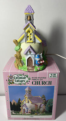 #ad 1999 Cottontale Cottages Church In Box Includes Cord $16.00