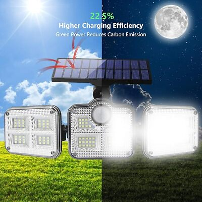 #ad 50000LM LED Solar Motion Sensor Light Outdoor Garden Wall Security Flood Lamp $15.98