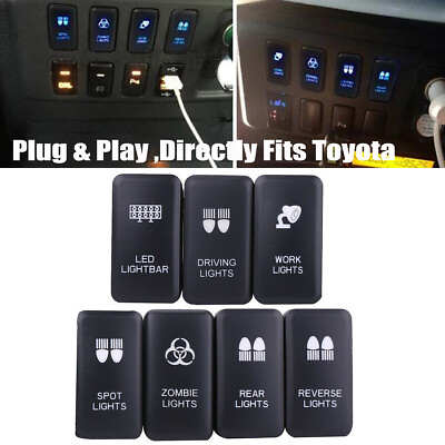 #ad #ad For Toyota LED Light Bar Switch Push Button Tacoma FJ Cruiser 4Runner Highlander $8.98