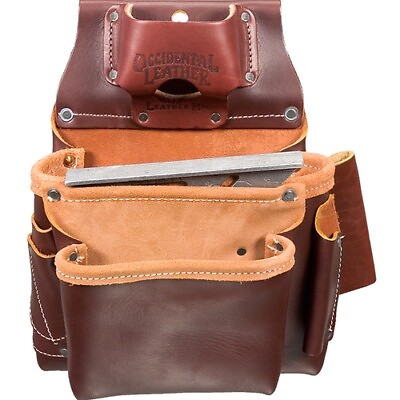 #ad Occidental Leather 5061 2 Pouch General Carpentry All Leather Pro Fastener Bag $124.90