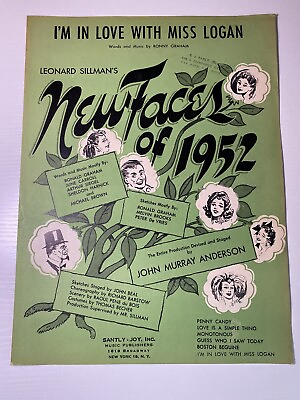 #ad New Faces Of 1952 Im In Love With Miss Logan Vintage Sheet Music Moderate Waltz $12.00