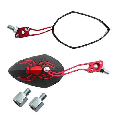 #ad Universal Rearview Mirrors for Motorcycles and Scooters in Red Sports Metal $21.99
