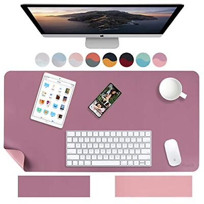 #ad Multifunctional Office Desk Pad 35.4quot; x 17quot; Waterproof Desk Pad Protector PU ... $25.90