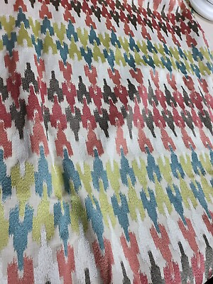 #ad Woven Embroidered Home decor Fabric Drapery Upholstery Medium Weight 2.5 yds $75.00