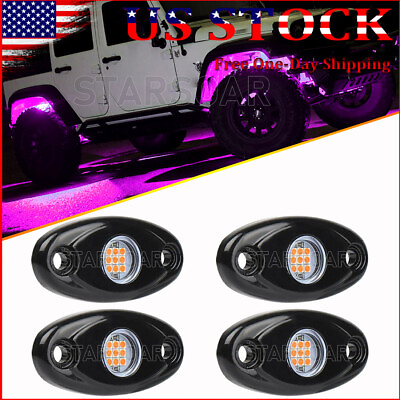 #ad LED Rock Lights Underbody Light 9W For Jeep Offroad Truck ATV UTV 4X4 Car Boat $79.98