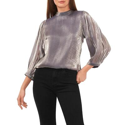 #ad 1.State Womens Chiffon Shimmer Back Tie Blouse Top BHFO 4241 $22.99