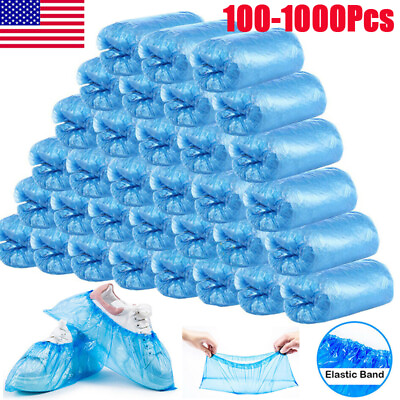 #ad 100 1000x Disposable Anti Slip Boot Shoe Covers Overshoes Protective Waterproof $49.99