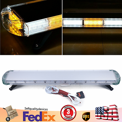 #ad 51quot; 96 Light LED Bar Amber Emergency Beacon Warn Tow Truck Strobe Lamp Bar White $171.95