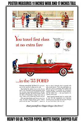 #ad 11x17 POSTER 1955 Fairlane You Travel First Class at No Extra Fare $16.16