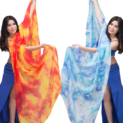 #ad Veils Light Silk Belly Dance Hand Thrown Scarf Shawl Veil Silk 200cm 250cm 270cm $32.21