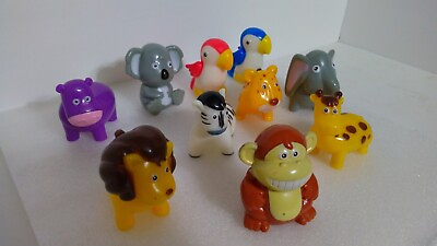 #ad Childs Kids Plastic Jungle Zoo Safari Wild Animal Toy Figures $13.59
