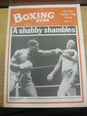 #ad 03 07 1987 Boxing News: Magazine Vol.43 No.27 Content To include quot;A Shabby S GBP 3.99
