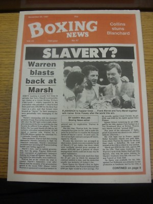 #ad 20 11 1987 Boxing News: Magazine Vol.43 No.47 Content To include quot;Slaveryquot; T GBP 3.99