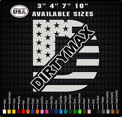#ad Dirtymax Duramax sticker American flag Chevy diesel Truck GMC Window Decal $12.99