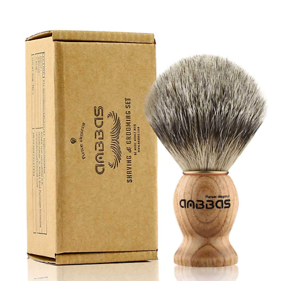 #ad Shaving Brush Handmade Pure Badger Hair Brush with Natural Manchurian Ash Wood $19.95