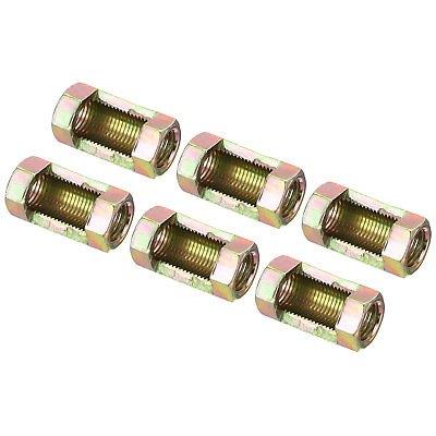 #ad 6pcs M10x1mm Hex Coupling Nut 30mm Threaded Iron Lamp Pipe Connector Hardware $7.94