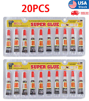 #ad Super Glue #x27;Cyanoacrylate Adhesive#x27; 20 Tubes Brand NEW 502 $6.94