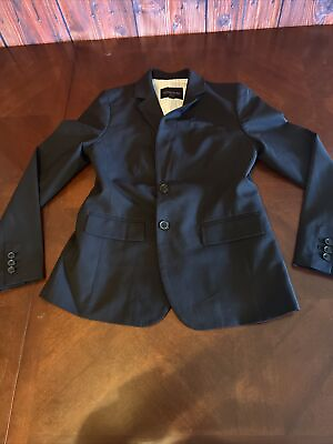 #ad BANANA REPUBLIC Long And Lean Blazer Black Jacket Petite size 2 P2 $26.59