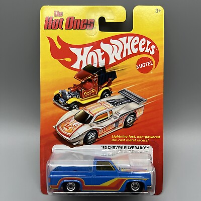 #ad Hot Wheels The Hot Ones #x27;83 Chevy Silverado Pickup Truck Blue Read Description $73.95