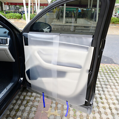 #ad 2 PCS Car Door Panel Covers Waterproof Protector Tools Window Tint Cleaning Kit $24.69