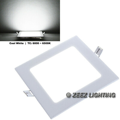 #ad Cool White 12W 6quot; Square LED Recessed Ceiling Panel Down Light Bulb Lamp Fixture $12.28