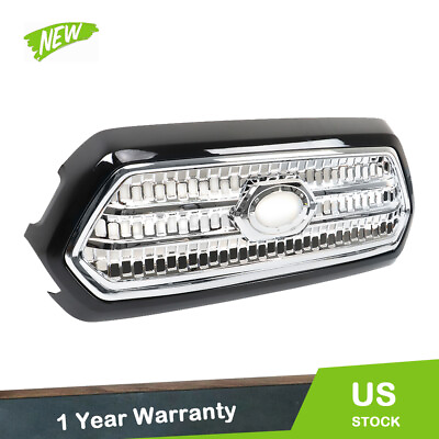 #ad NEW Assembly Chrome Molding Front Bumper Grille For 2016 2017 Toyota Tacoma $243.23