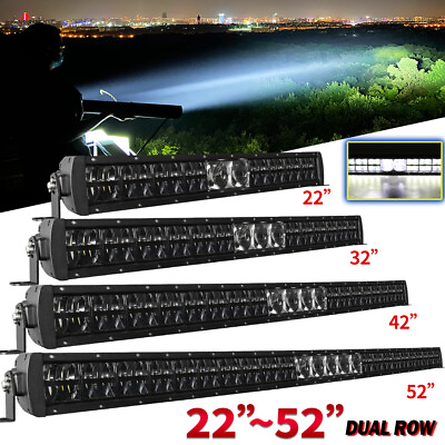 Laser 22quot; 32quot; 42quot; 52quot; LED Light Bar Spot Beam Work Driving Offroad 4WD SUV UTE $318.05