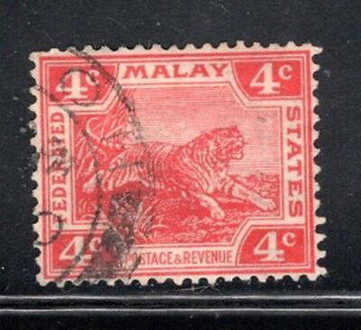 #ad BRITISH COLONIES STRAITES SETTLEMENTS MALAY TIGER ASIA STAMP USED LOT 1677P $2.25