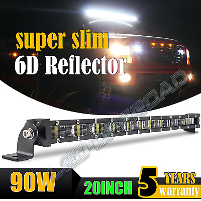 Single Row 20#x27;#x27; Inch LED Light Bar SPOT for UTV UTE ATV Pickup Truck Ultra Slim $85.23