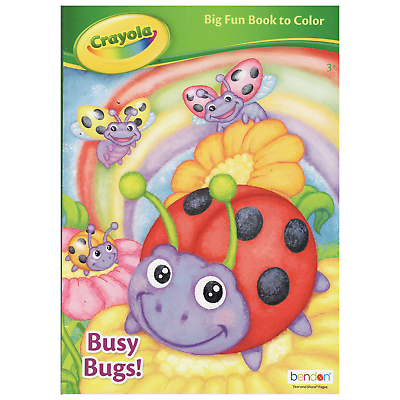 #ad Crayola Busy Bugs Big Fun Book to Color Kids Coloring Book 80 pages $6.00