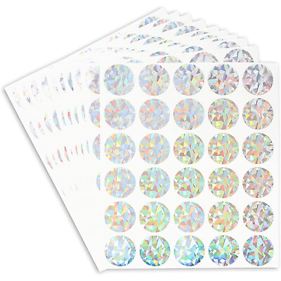 300x Round Circle Holographic Scratch Off Stickers Labels Raffle Games DIY 1quot; $8.99