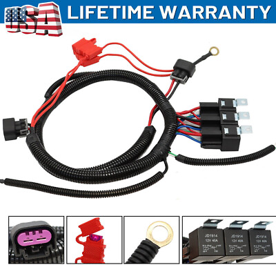 #ad 7L5533A226T Dual Electric Fan Upgrade Wiring Harness for 1999–2006 ECU Control $19.98