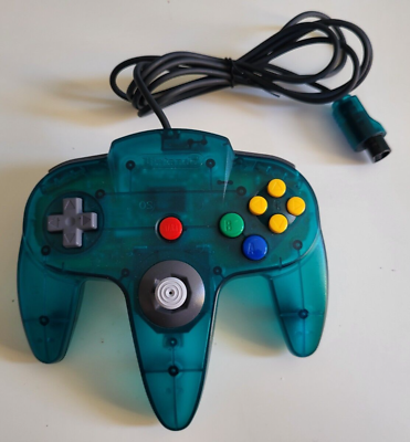 #ad Nintendo 64 Ice Blue Controller OEM Tested amp; Work Great Stick C $47.99
