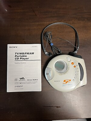 #ad Sony D NS921F CDR RW MP3 Walkman CD Player W Strap Manual And Headphones $79.99