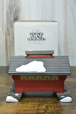#ad Department 56 Snow Covered Red Christmas Bridge Farm City Vintage Bridege W BOX $8.95