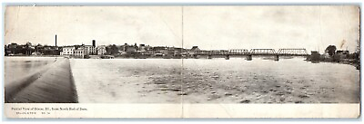 #ad c1910#x27;s Partial View Of Dixon IL From North End Of Dam Bridge Antique Postcard $14.98