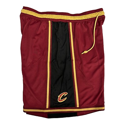 #ad Nike Cleveland Cavaliers Player Issued Shorts Black Maroon Gold DN7436 677 XXL $89.99