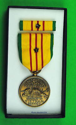 #ad Vietnam Service Medal with 1 Bronze Campaign Star Original 1969 GI Issue $16.95